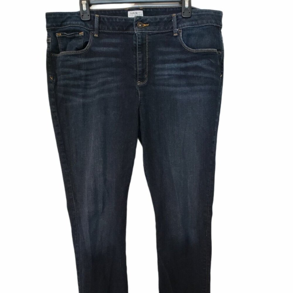 ♥️ LIZ CLAIBORNE CLASSIC FIT SKINNY BOYFRIEND JEANS SIZE 18T - DARK BLUE ♥️